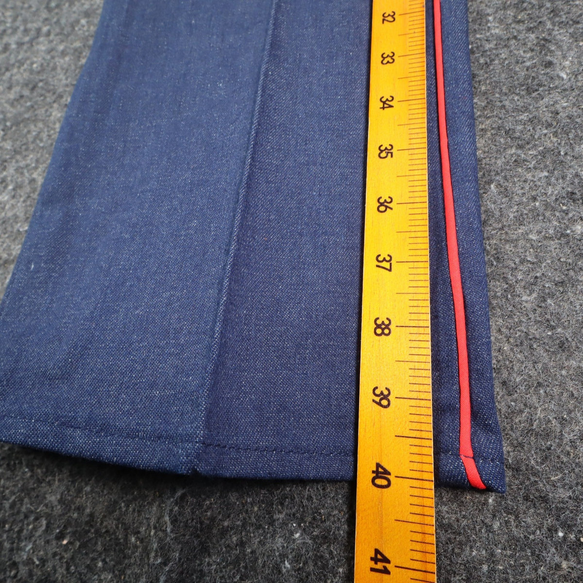Young Maverick Vintage Girls 12 Blue Red Stripe Flare Jeans NWT - take2supply