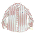 Turtle Bax Vintage 70s Striped Button Down Shirt Boys 15-16 Red White NWT - take2supply