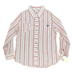 Turtle Bax Vintage 70s Striped Button Down Shirt Boys 15-16 Red White NWT - take2supply