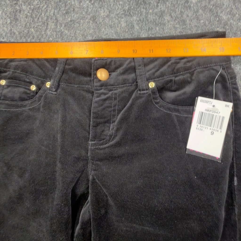 TAKARA Y2K Flare Pants Womens 9 Black Cotton Blend NWT C711 - take2supply