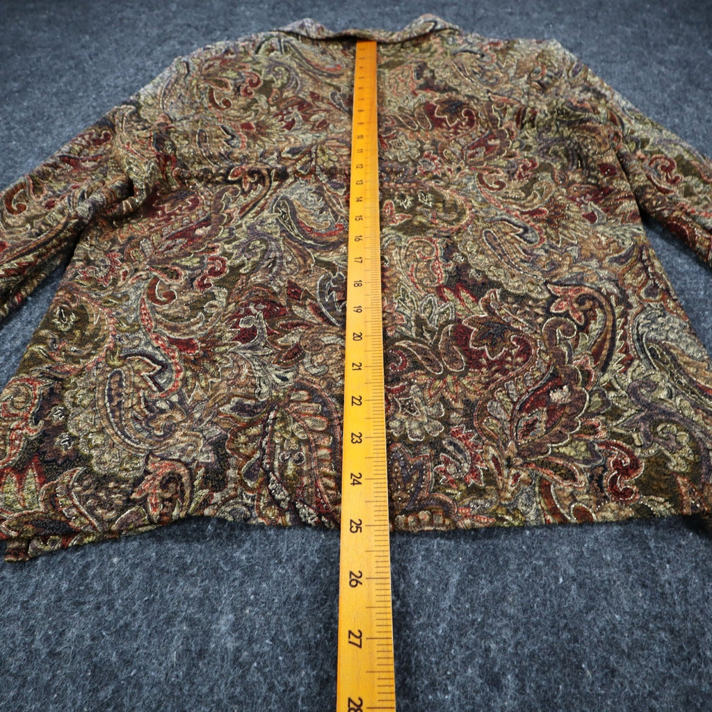 N Touch Paisley Blazer Womens Size S Brown Multi Metallic Single Button NWT - take2supply