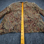 N Touch Paisley Blazer Womens Size S Brown Multi Metallic Single Button NWT - take2supply
