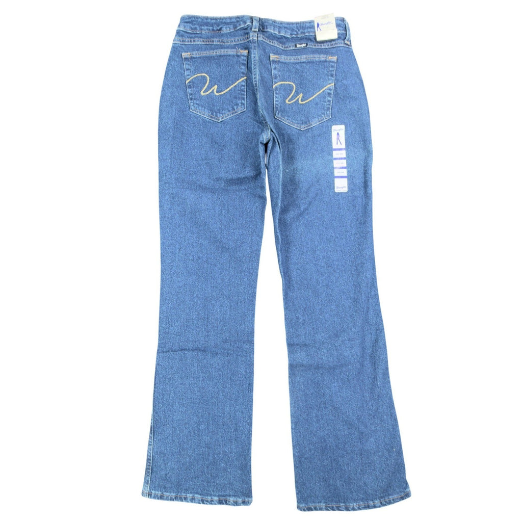 Wrangler Y2K Cowboy Cut Boot Cut Jeans Womens 7/8x32 Blue Denim NWT - take2supply