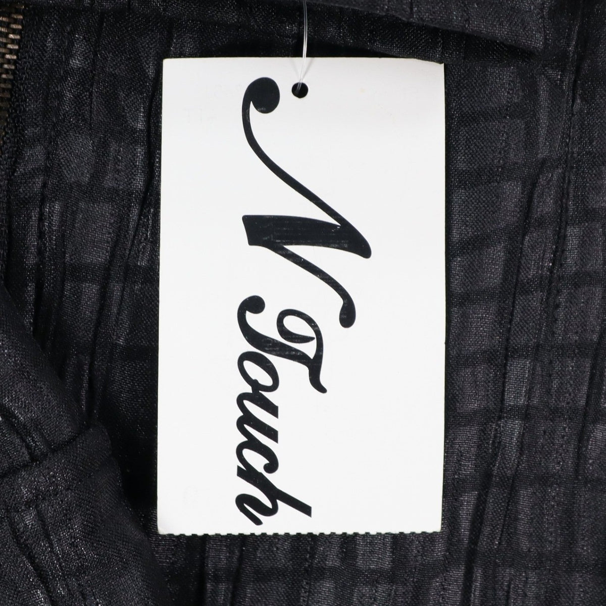 N Touch Jacket Womens 10 Black Textured Puckered Zip Front Mock Neck NWT - take2supply