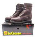 LaCrosse Caribou II Boots Mens 9 Vintage Brown Leather Steel Toe Thinsulate USA - take2supply
