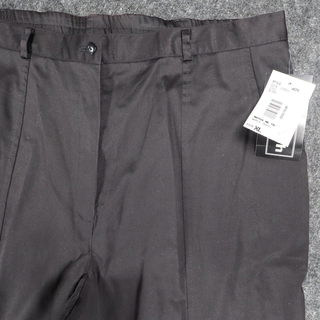 N Touch Straight Leg Pants Womens XL Black Cotton Stretch World Travel C872 - take2supply