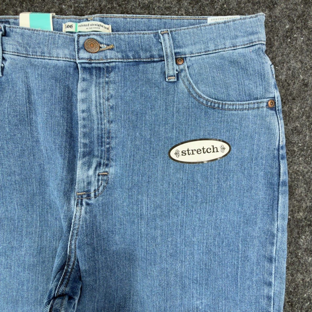 Lee Relaxed Fit Straight Leg Jeans Womens 14 Long Light Stone Denim NWT - take2supply