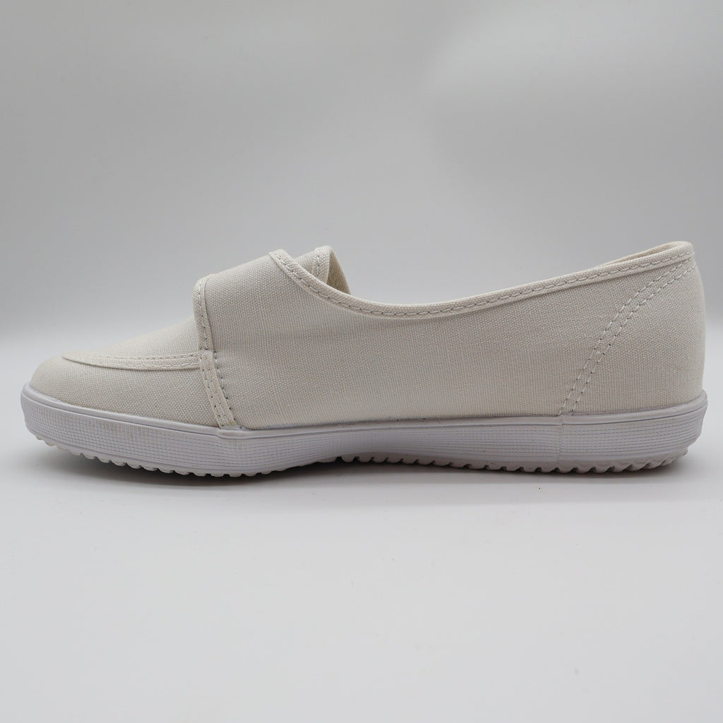 Grasshoppers Skipjack II White Canvas Shoes Womens 7.5 W Wide Hook Loop EF20000 - take2supply