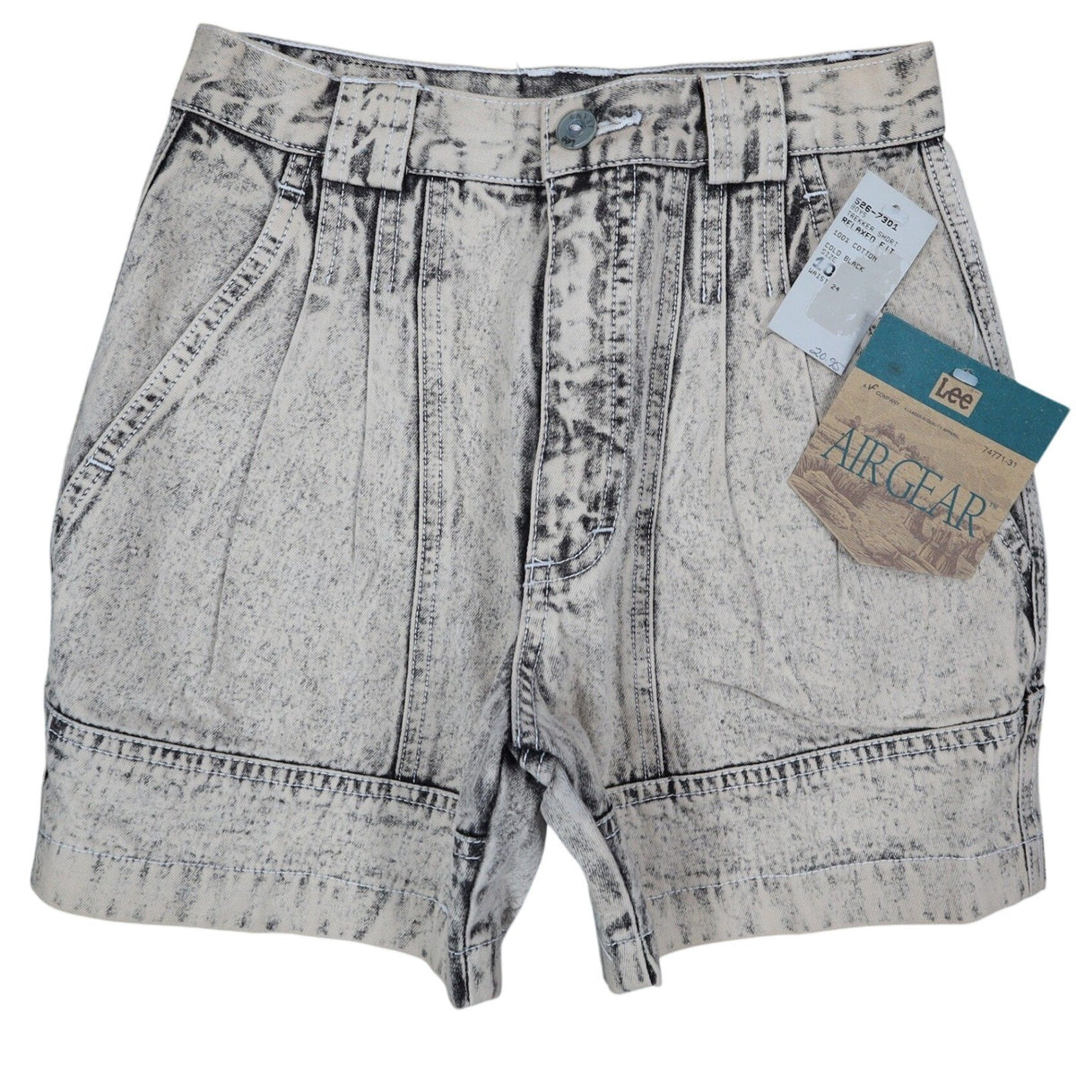 Lee Trekker Short Boys 10 Vintage 90s Cold Black Acid Wash Cotton Relaxed Fit - take2supply