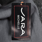 Sara Michelle Pants Womens 18 Gray Belted High Rise Dress Trousers USA NWT NOS - take2supply