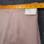 Vintage 70s High Rise Trousers Size 9-10 Deadstock Tan Beige Polyester USA C989 - take2supply