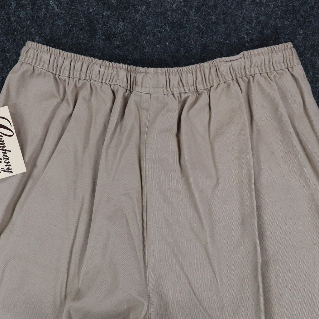 Company Collection Shorts Womens 12 Vintage 90s Khaki Cotton Twill Elastic Waist - take2supply