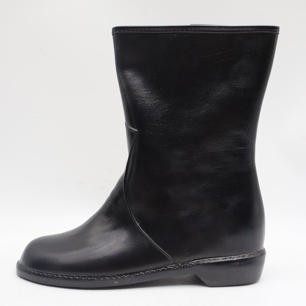 Red Ball Lynne T Boots Womens 6 Vintage 70s Black Rubber Waterproof Deadstock US - take2supply