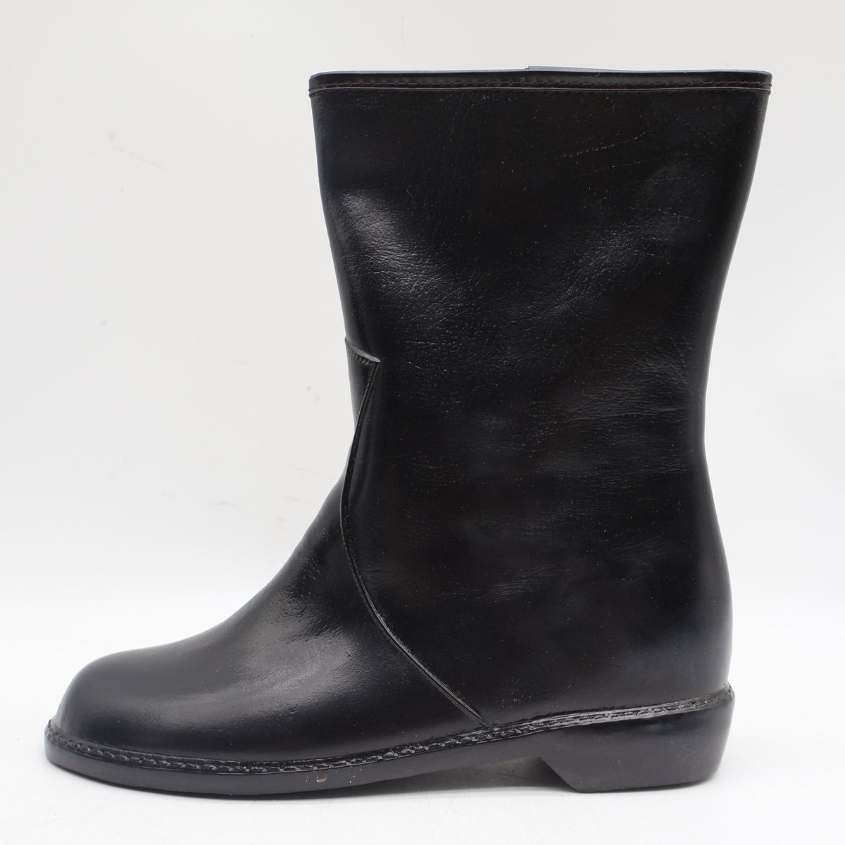 Red Ball Lynne T Boots Womens 6 Vintage 70s Black Rubber Waterproof Deadstock US - take2supply