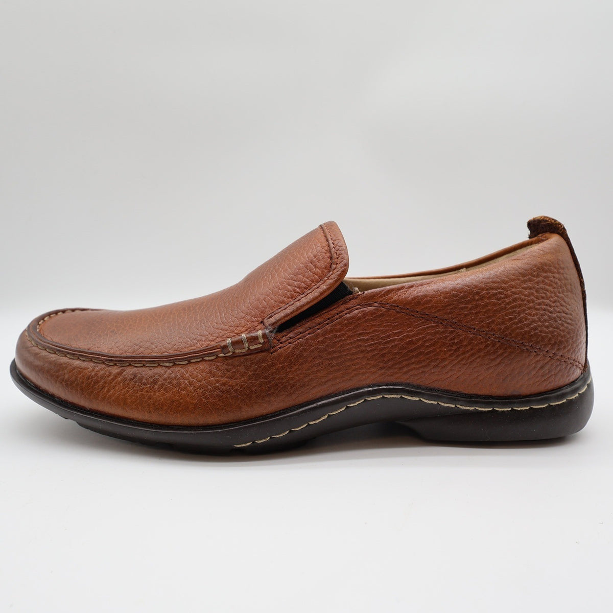 Hush Puppies GT Mens Size 9 Red Brown Leather Slip On Loafers H12466 Bounce - take2supply