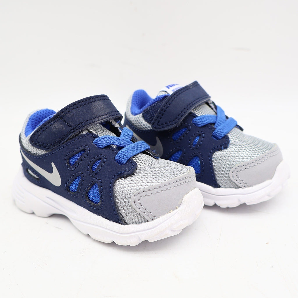 Nike Revolution 2 TDV Toddler Size 2C Blue Grey Mesh Running Sneakers 555084-018 - take2supply