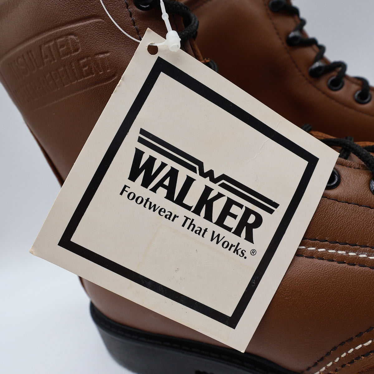 Walker Vintage 80s Work Boots Mens 10.5 EE Brown Leather NWT - take2supply