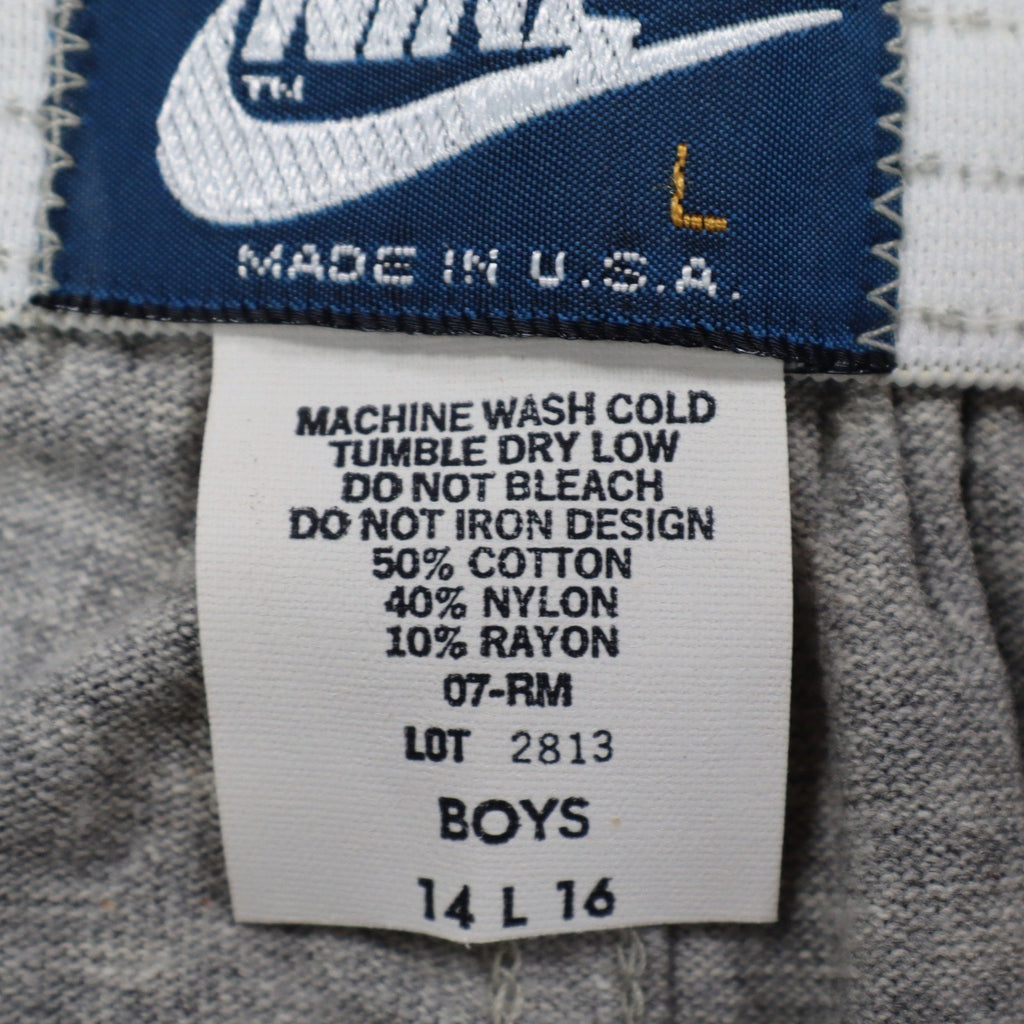 Nike Vintage 80s Shorts Boys L 14-16 Grey Blue Tag Deadstock Made in USA C1054 - take2supply