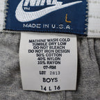 Nike Vintage 80s Shorts Boys L 14-16 Grey Blue Tag Deadstock Made in USA C1054 - take2supply