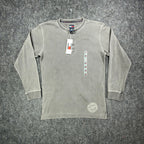Tommy Hilfiger Y2K Henley Shirt Boy L Gray Cotton Long Sleeve NWT C467 - take2supply