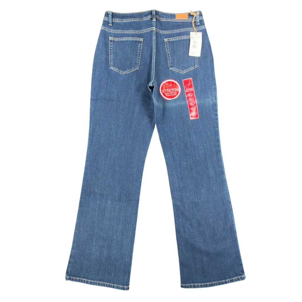 J Jeans Stretch Bootcut Jeans Womens 12 Indigo Blue Cotton Blend NWT - take2supply