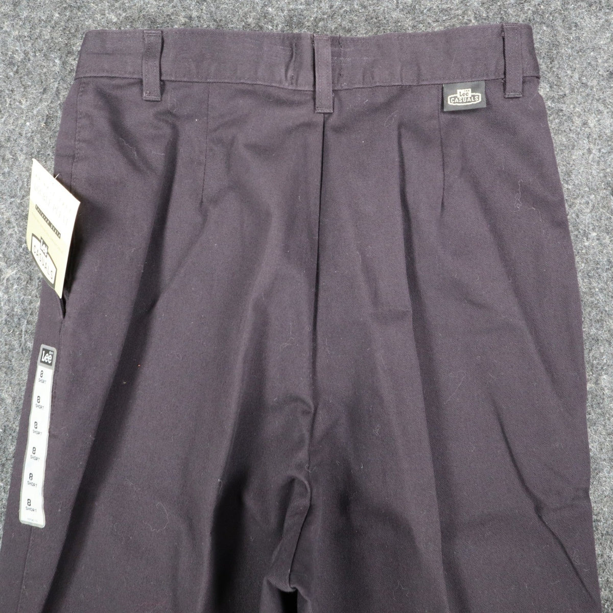 Lee Casuals Pants Womens 8 Short Vintage 90s Purple Cotton Double Pleat Trousers - take2supply