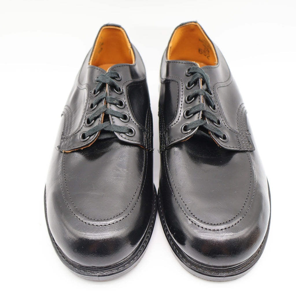 Walker Shoes Vintage Black Leather Oxford Shoes Mens 7.5 Deadstock Uniform Dress - take2supply