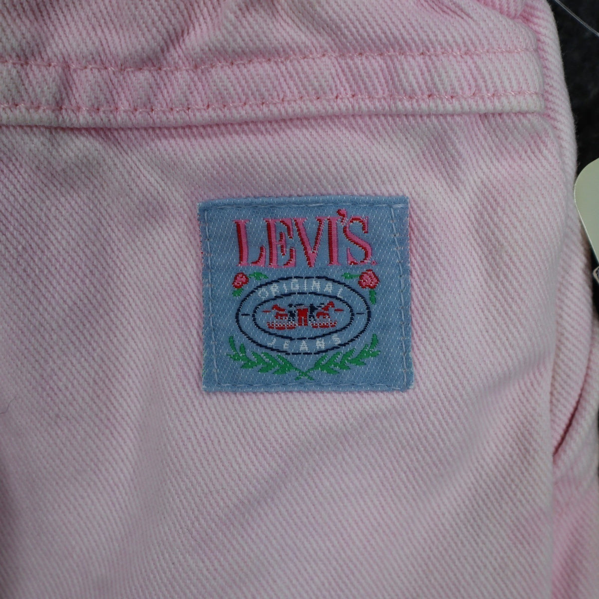 Levi's Denim Shorts Toddler 2T Vintage 90s Pink Cotton Pleated 900 Series USA - take2supply