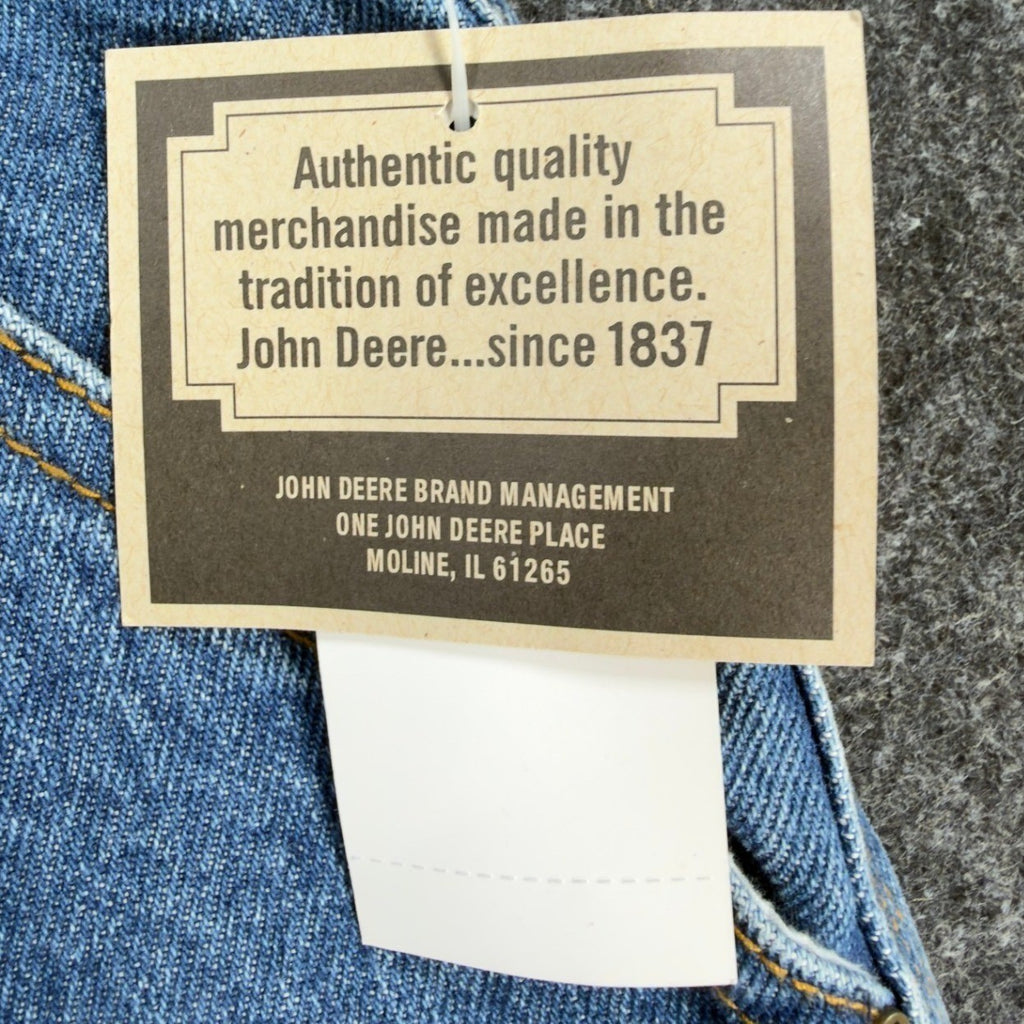 John Deere Y2K Carpenter Denim Shorts Boys 10 Blue Stone Wash NWT Deadstock - take2supply