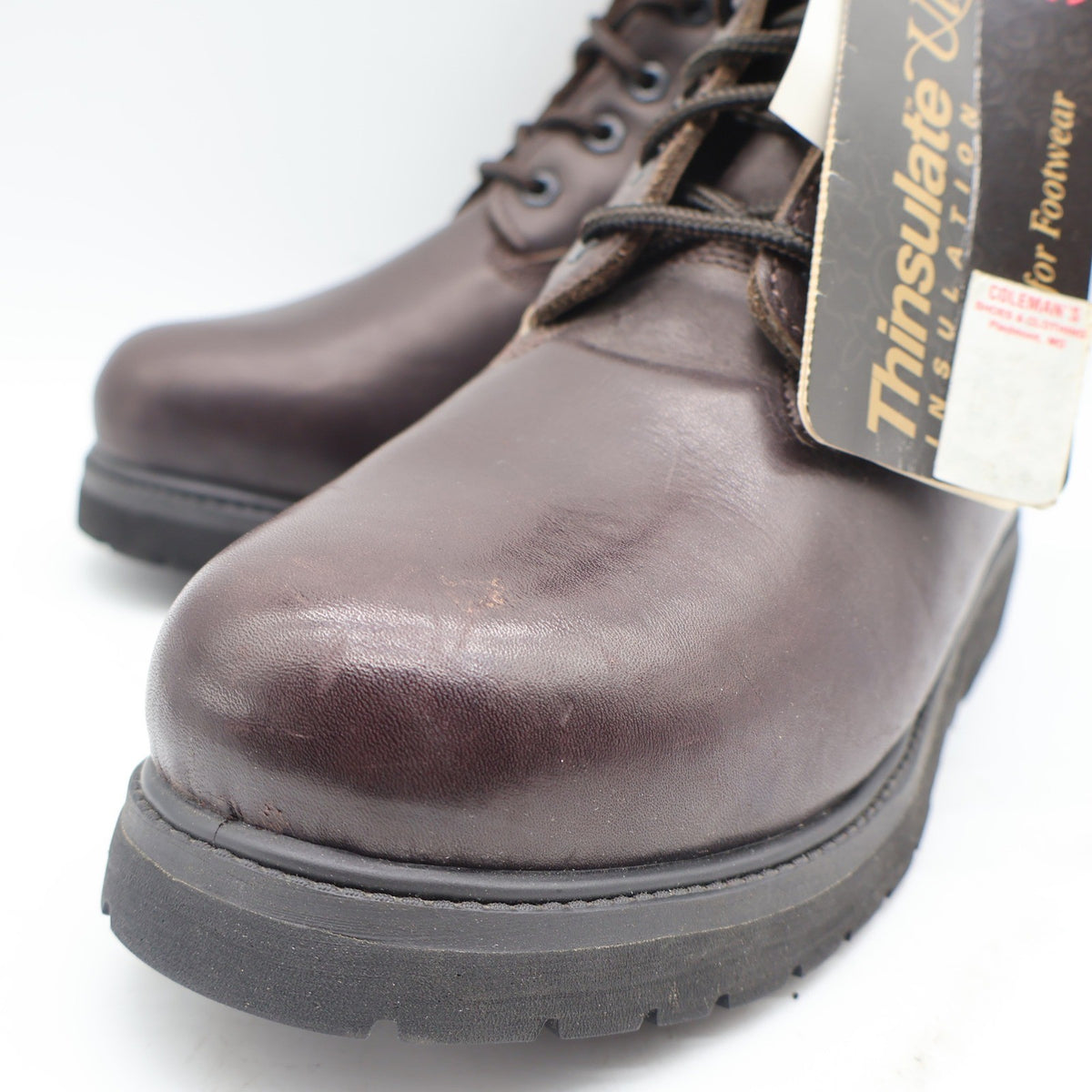 LaCrosse Caribou II Boots Mens 9 Vintage Brown Leather Steel Toe Thinsulate USA - take2supply