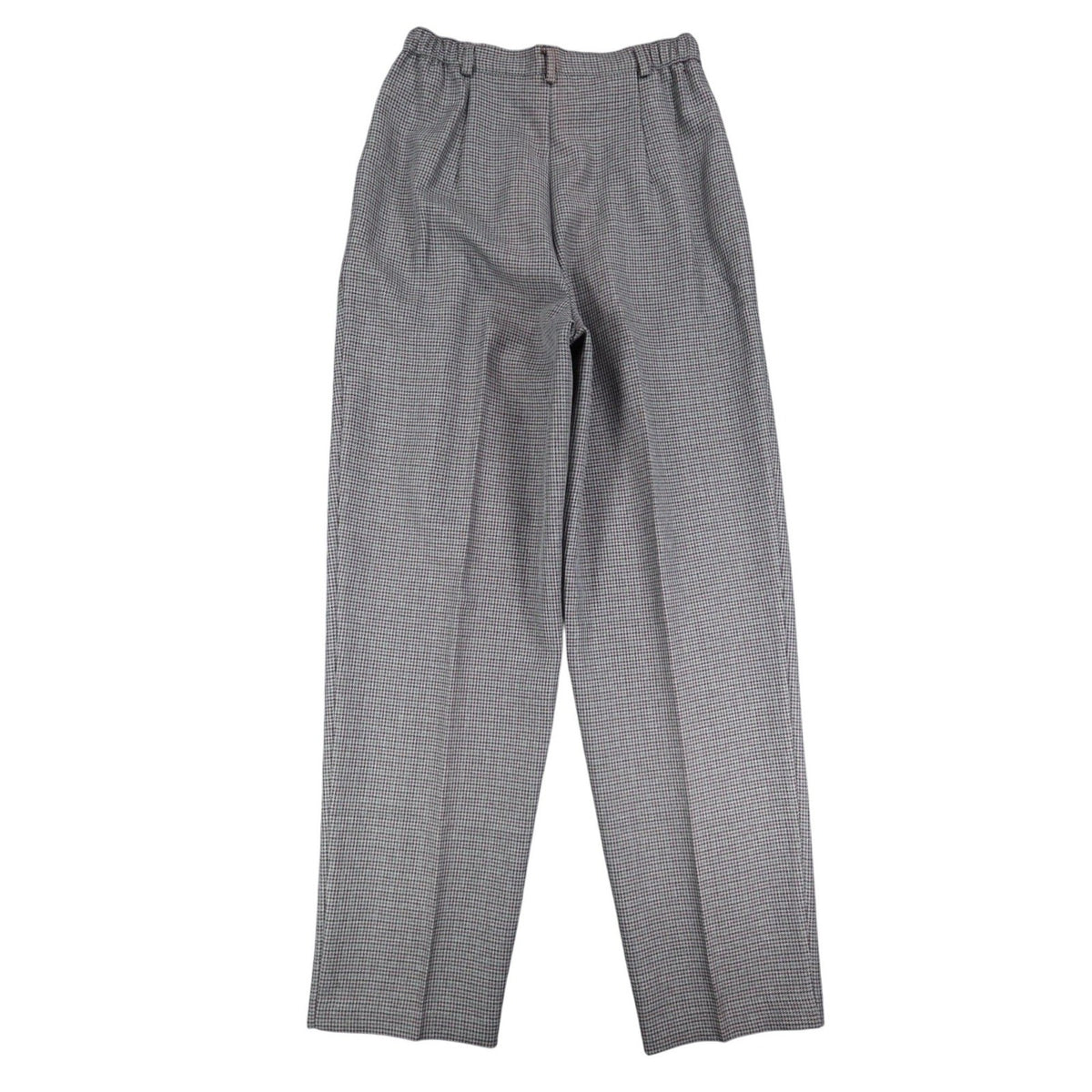 Southern Lady Plaid Dress Pants Womens 8 Vintage Grey Burgundy Pleated Trousers - take2supply