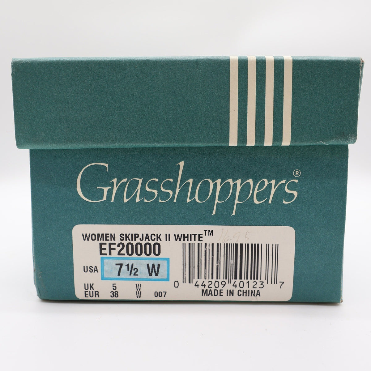 Grasshoppers Skipjack II White Canvas Shoes Womens 7.5 W Wide Hook Loop EF20000 - take2supply