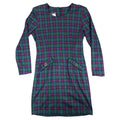 My Michelle Plaid Dress Womens 13/14 Vintage 90s Purple Green Long Sleeve Mini - take2supply