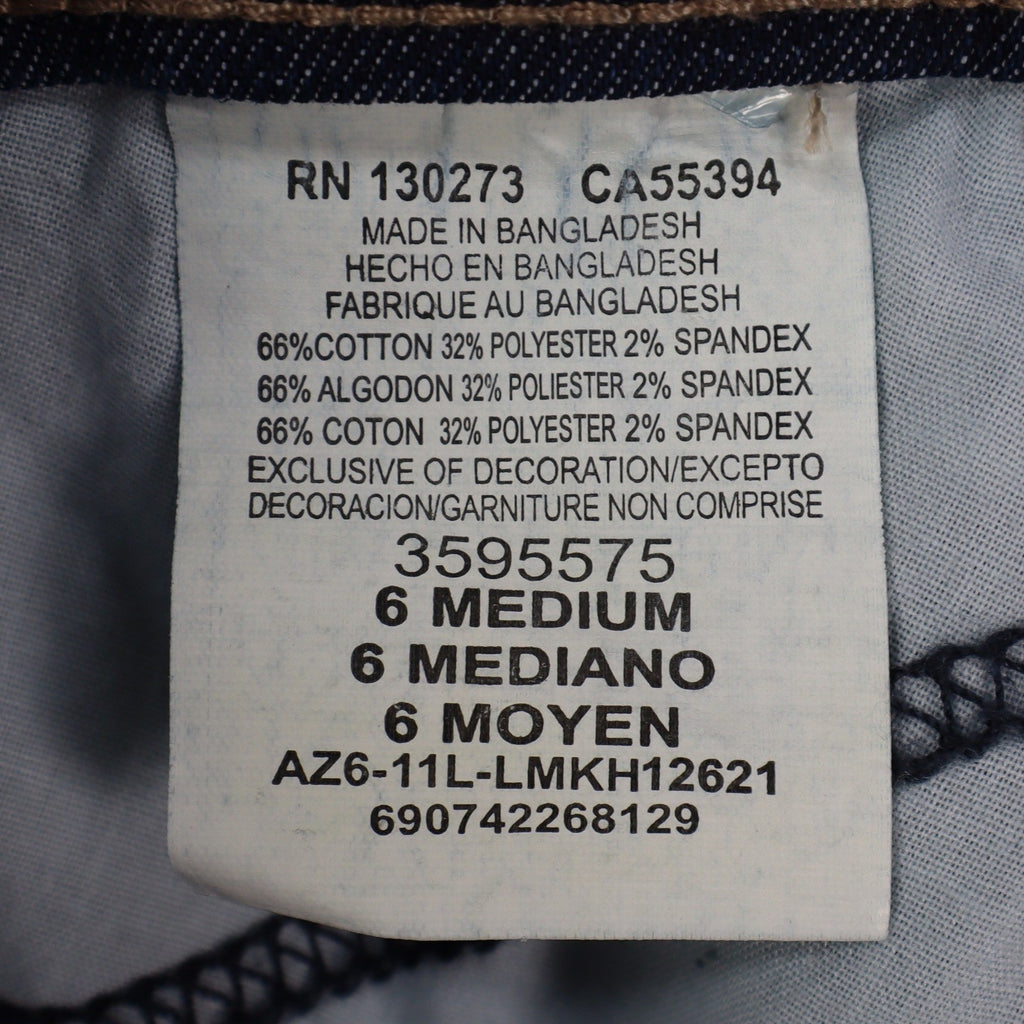 Lee Bermuda Shorts Women 6 M Classic Fit Carolina Blue Denim Stretch Belted NWT - take2supply
