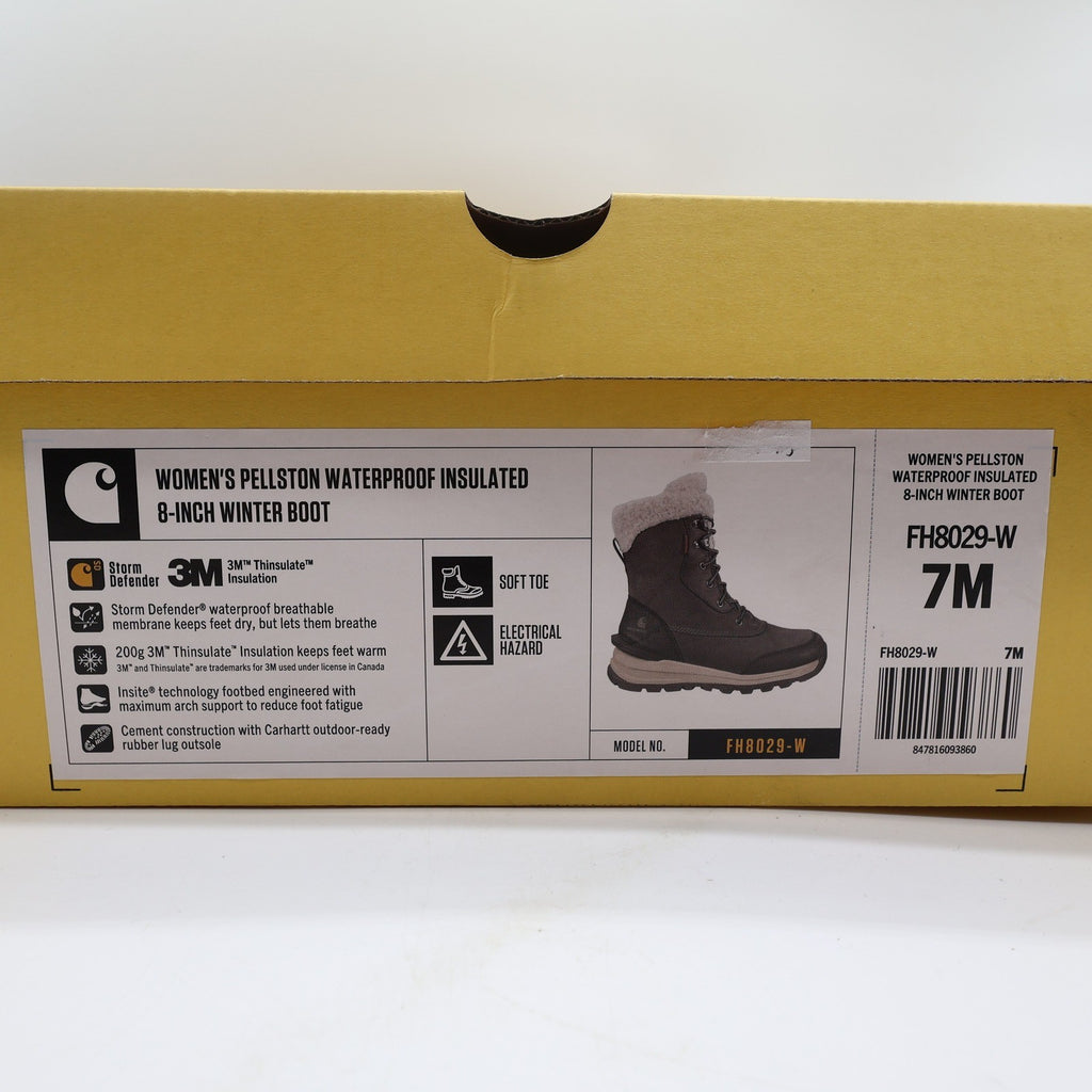 Carhartt Pellston Winter Boot Women 7 Grey Waterproof Insulated NWT FH8029-W - take2supply