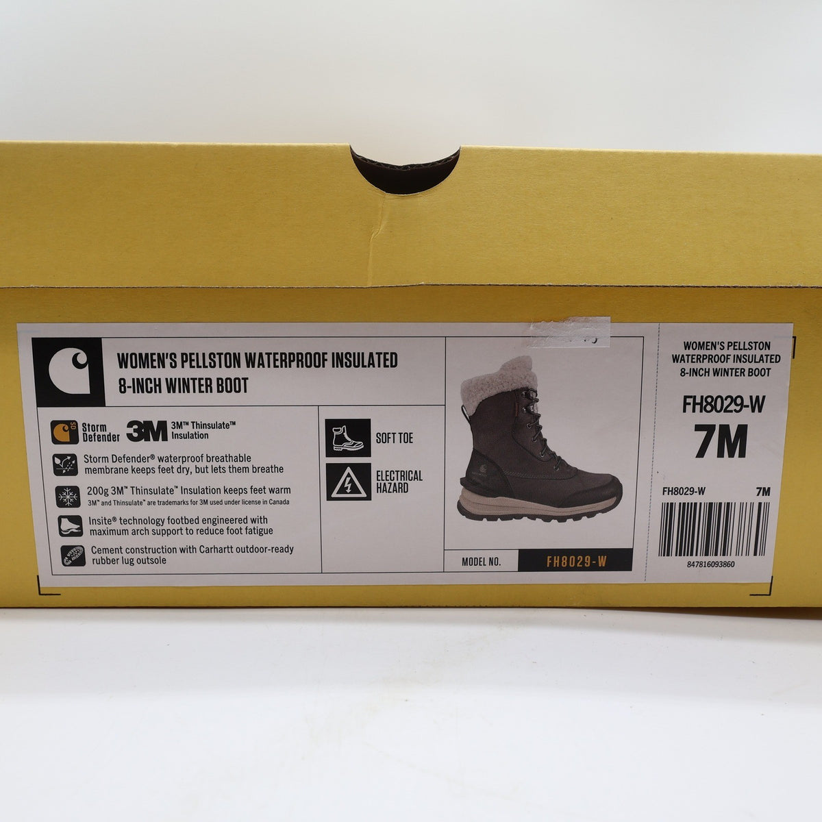 Carhartt Pellston Winter Boot Women 7 Grey Waterproof Insulated NWT FH8029-W - take2supply