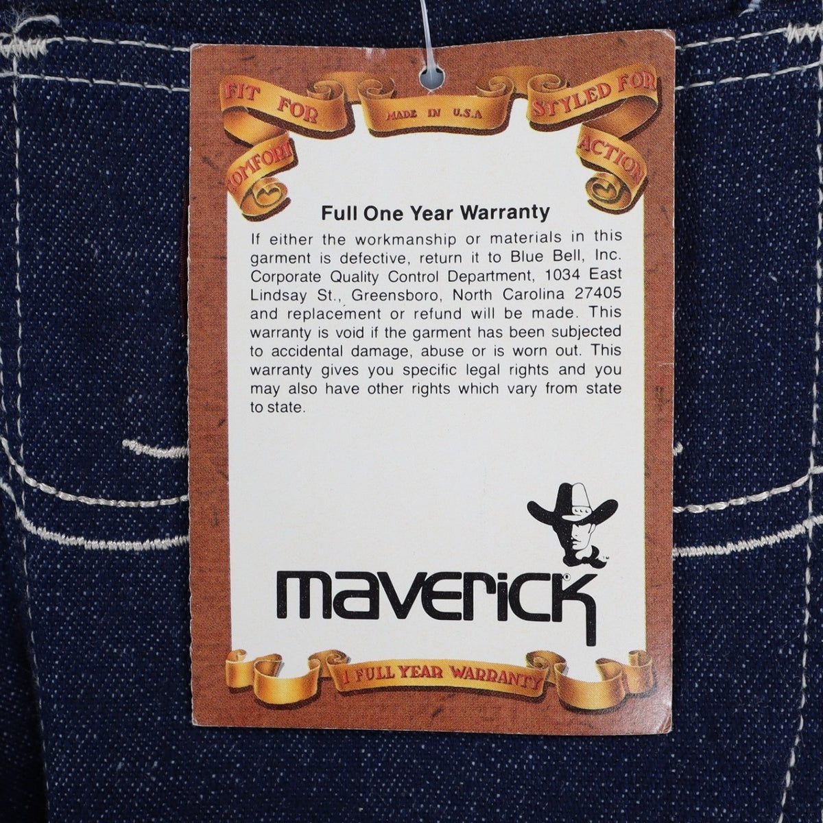 Maverick Straight Leg Jeans Boys 10 Regular Vintage 70s Deadstock Cotton USA - take2supply