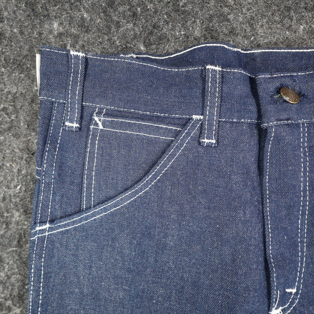 Key Jeans Vintage Womens 27 L Blue Embroidered Flare Jeans NWT - take2supply