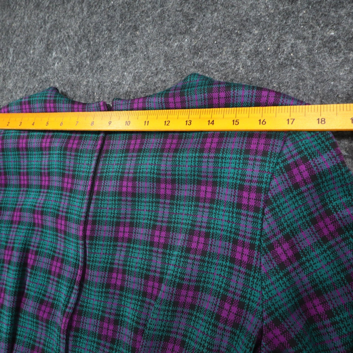My Michelle Plaid Dress Womens 13/14 Vintage 90s Purple Green Long Sleeve Mini - take2supply