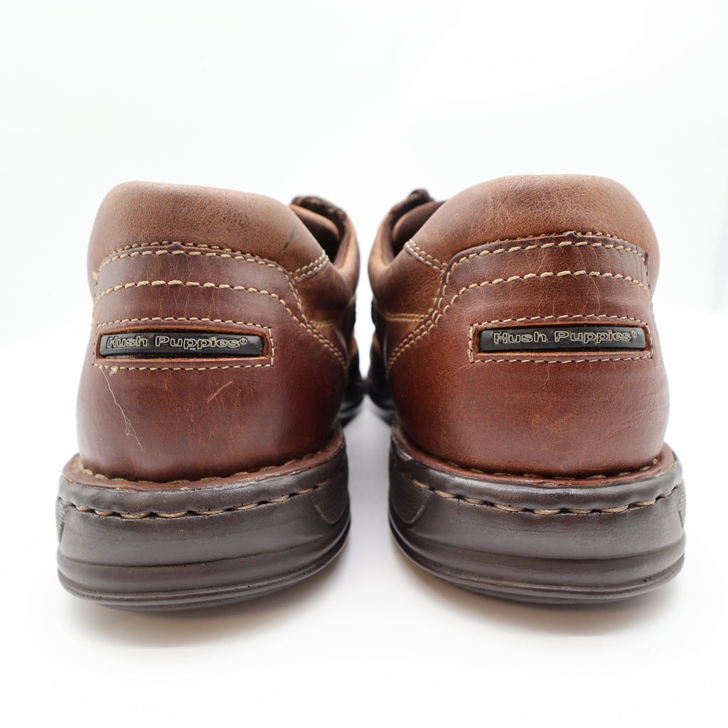 Hush Puppies Randall Mens Size 11 M Chestnut Leather Moc Toe Oxford H100551 - take2supply