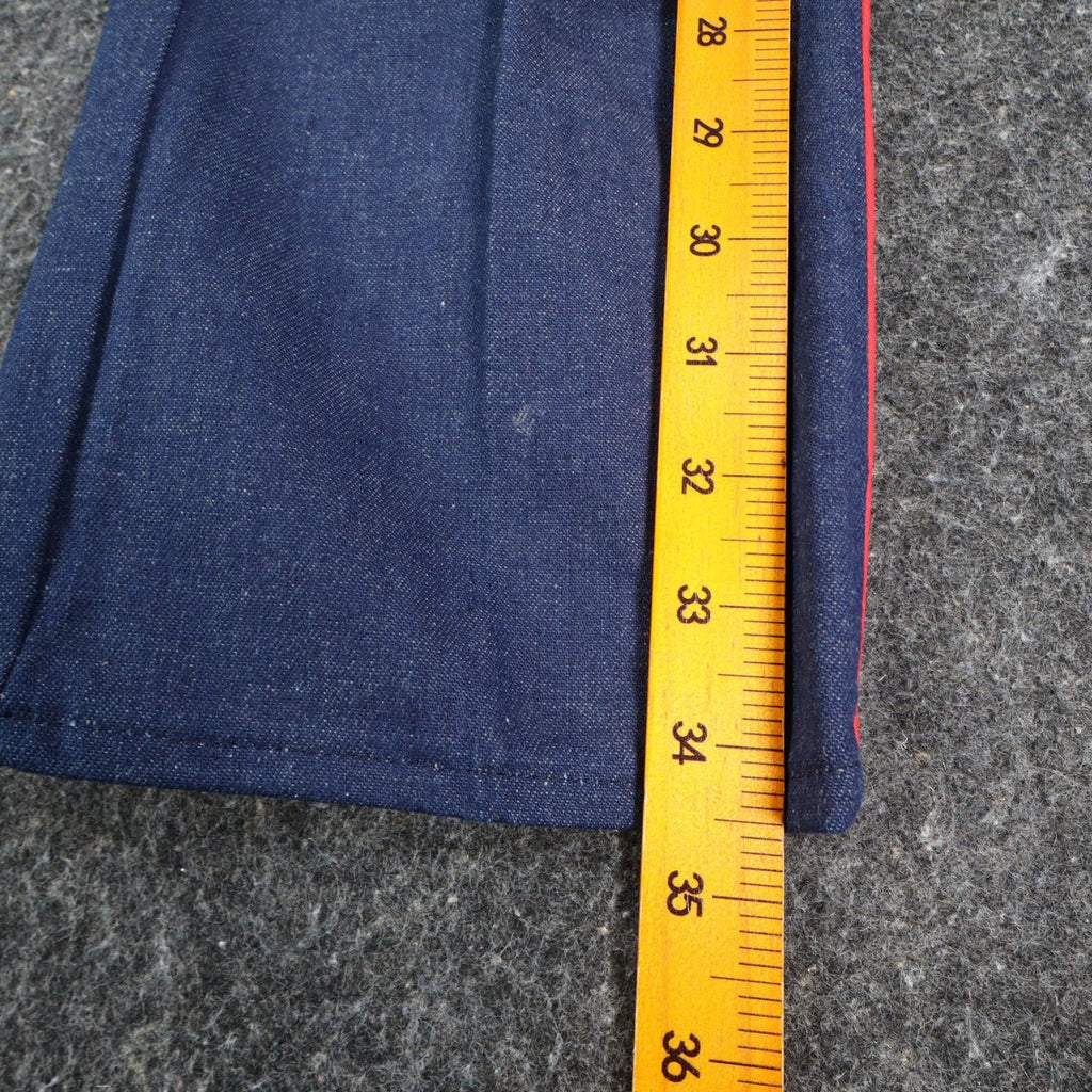 Young Maverick Vintage Girls 7 Blue Red Stripe Flare Jeans NWT - take2supply
