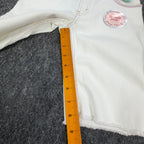 Levi's Y2K Denim Bermuda Shorts Girls 10 White Ramie Blend NWT - take2supply