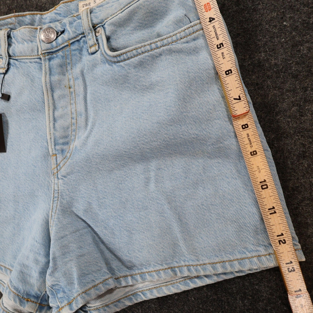 Rag & Bone Maya High-Rise 4 Short Womens 26 Blue Excellent Denim Shorts - take2supply