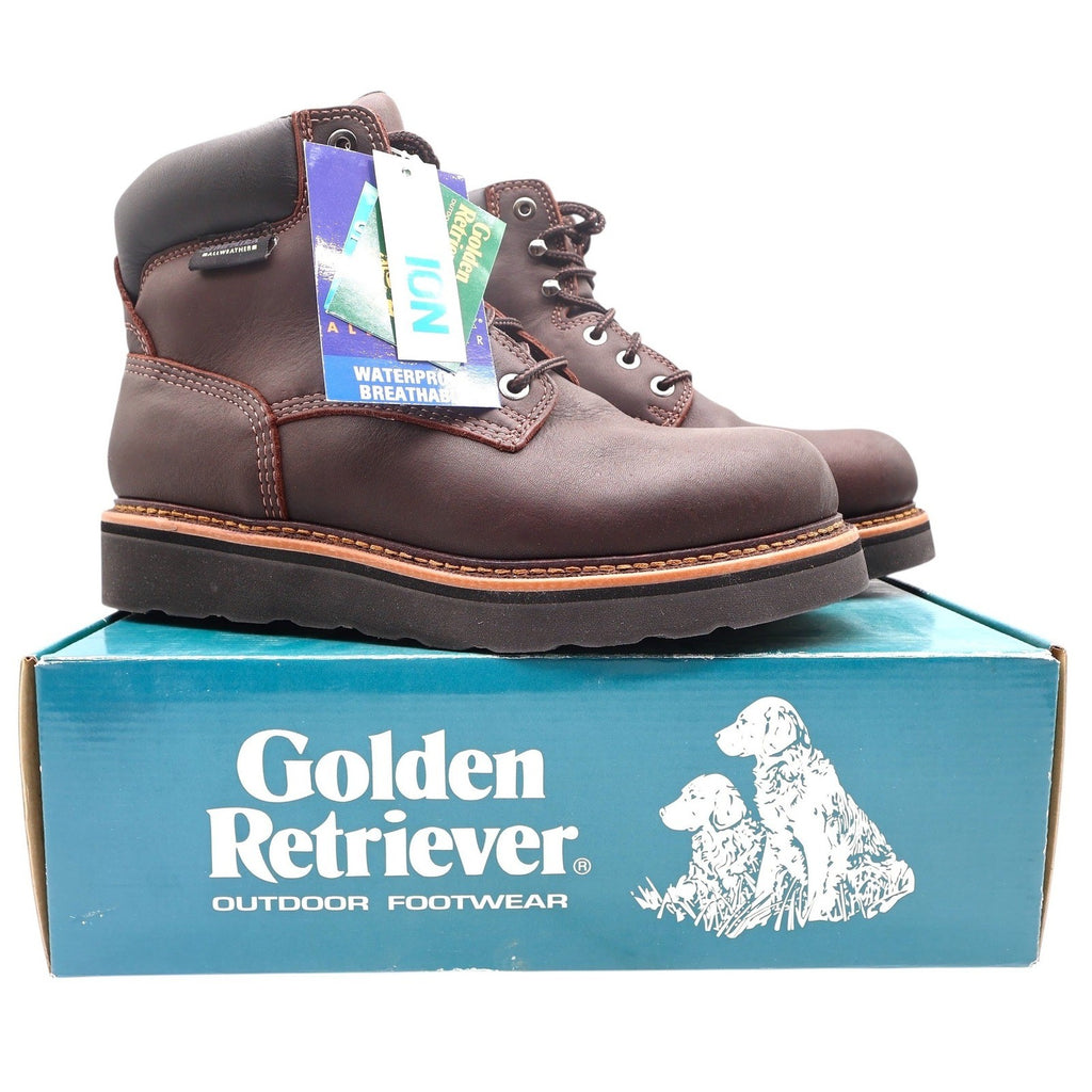 Golden Retriever 2901 Boots Mens 11 M Dark Brown Leather NWT Vintage Deadstock - take2supply