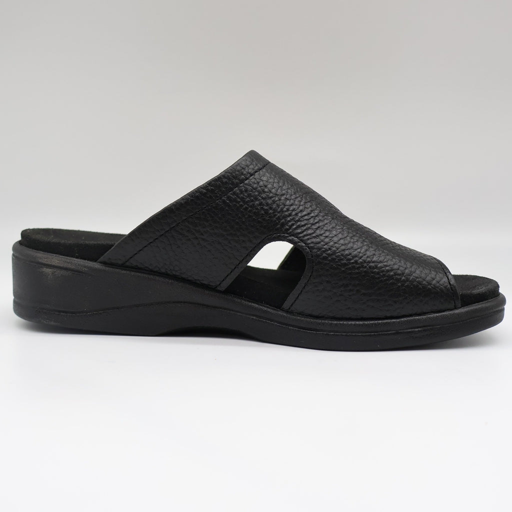 Dexter Comfort Classic Sandals Womens 7.5 Vintage Black Tumbled Leather Slides - take2supply
