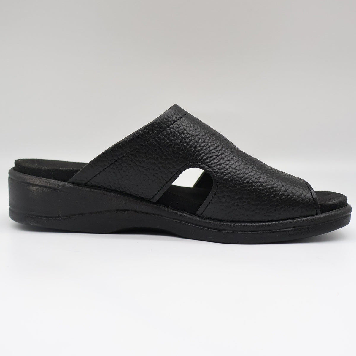 Dexter Comfort Classic Sandals Womens 7.5 Vintage Black Tumbled Leather Slides - take2supply