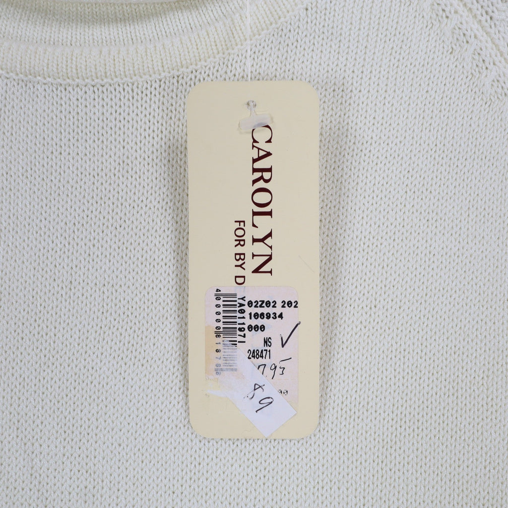 Carolyn Taylor Sweater Womens Small Cream Mock Neck Raglan Knit Top NWT - take2supply