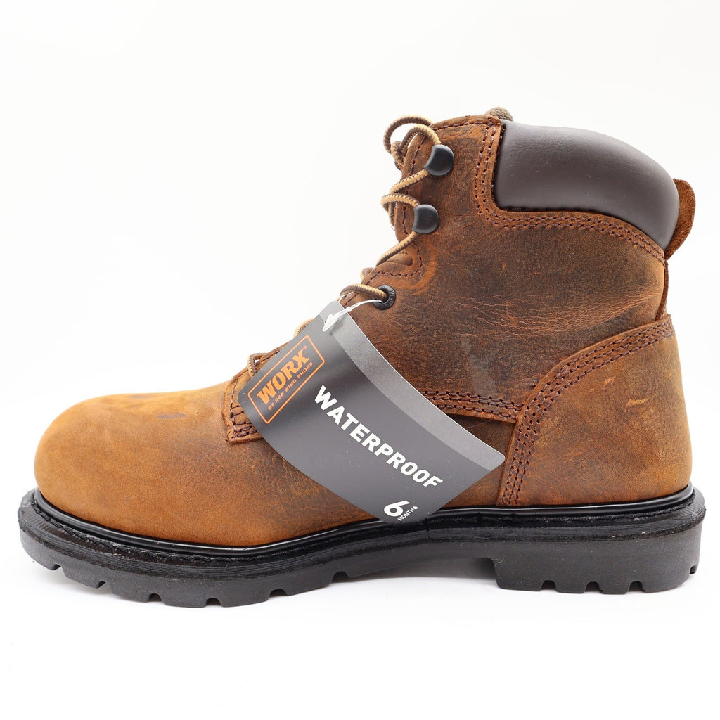 WORX by Red Wing 5606 Steel Toe Work Boots Mens 9 Brown Leather New Box - take2supply