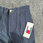 Tommy Hilfiger Y2K Pleated Chino Shorts Kids 6 Navy Blue Cotton NWT - take2supply