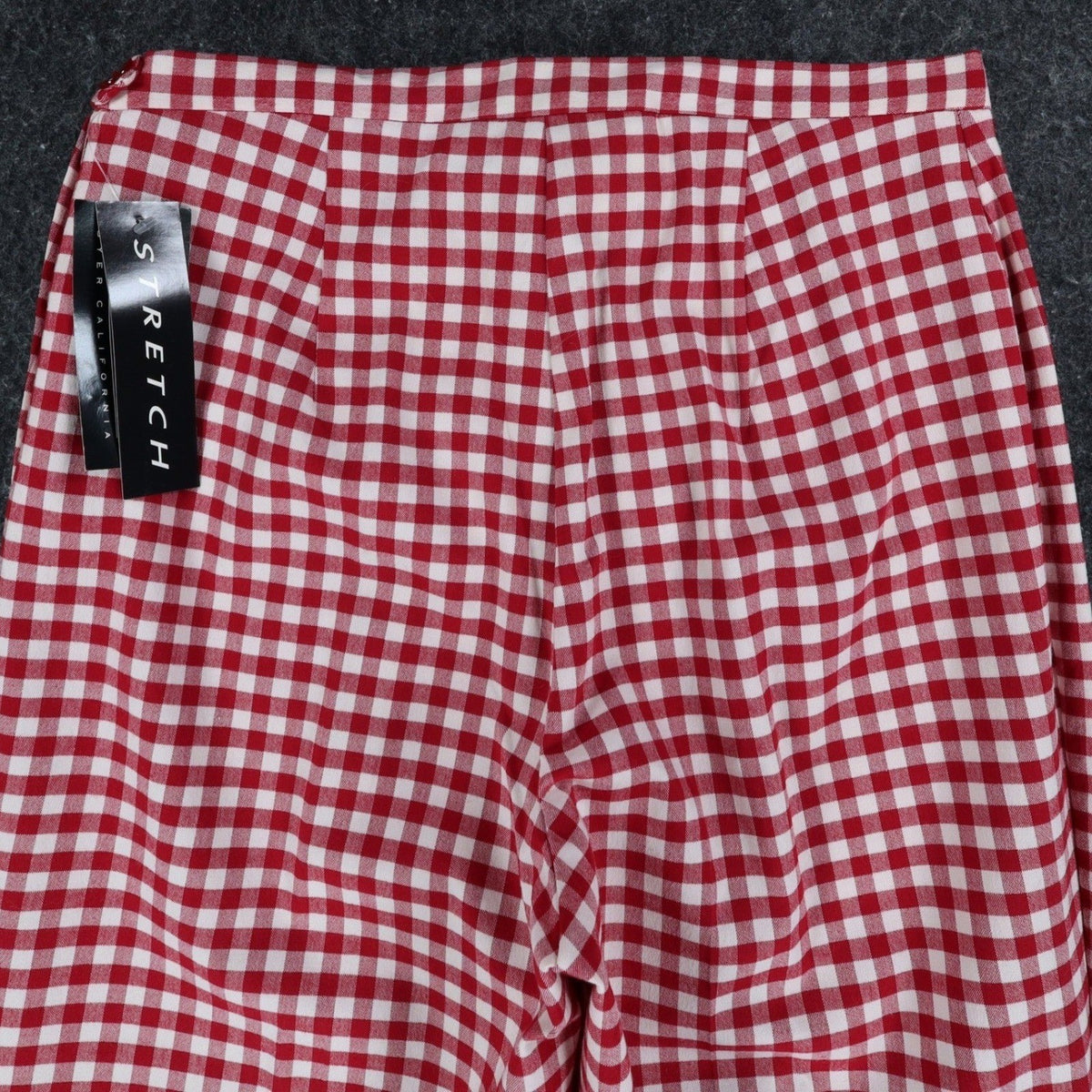 AGB Byer California Gingham Pants Womens 10 Vintage Y2K Red White Stretch Plaid - take2supply